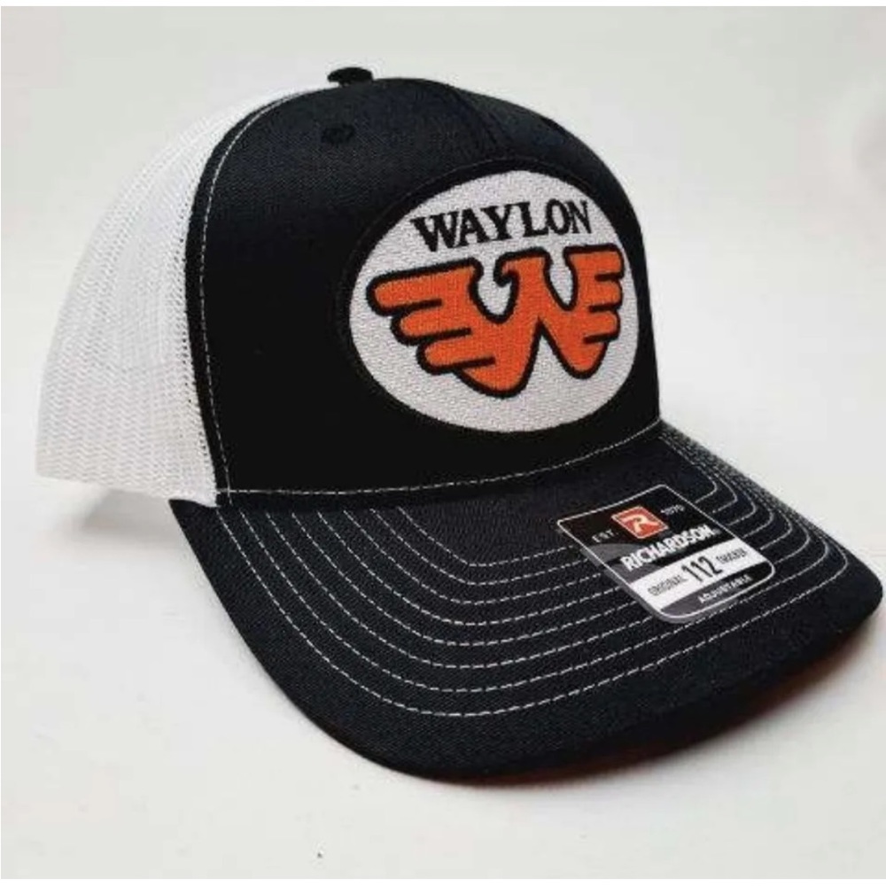 Richardson Waylon Mesh Snapback Embroidered Baseball Cap Hat Black